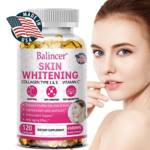 GLUTATHIONE Skin Whitening Capsules Collagen Antioxidant Anti-aging Vitamin C